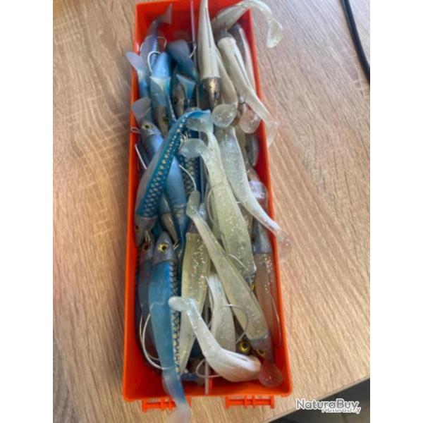 Leurre souple mont� Delalande vert swat Shad 9cm 20g swat Shad swat Shad