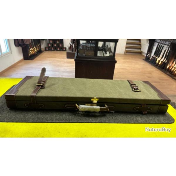 mallette Fusil Toile et Cuir Vachette Luxe