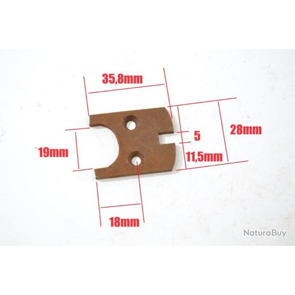 Pi�ce arri�re de fut renfort butt�e embase taquet de crosse carabine belge La Francotte Belgique