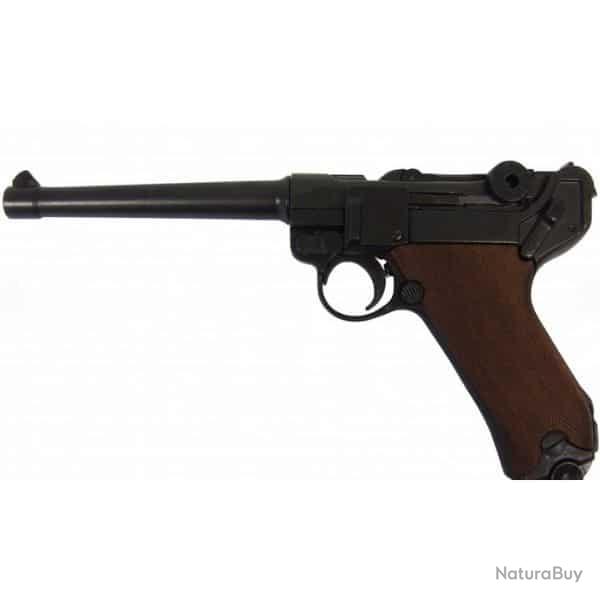 Luger P08 Waffen SS - Reproduction Crosse Bois 30cm