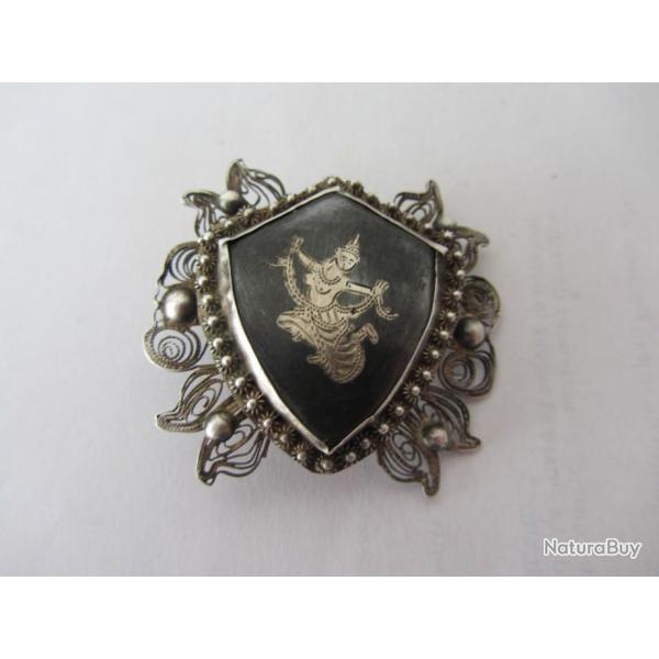 Broche argent - Royaume de Siam 1930