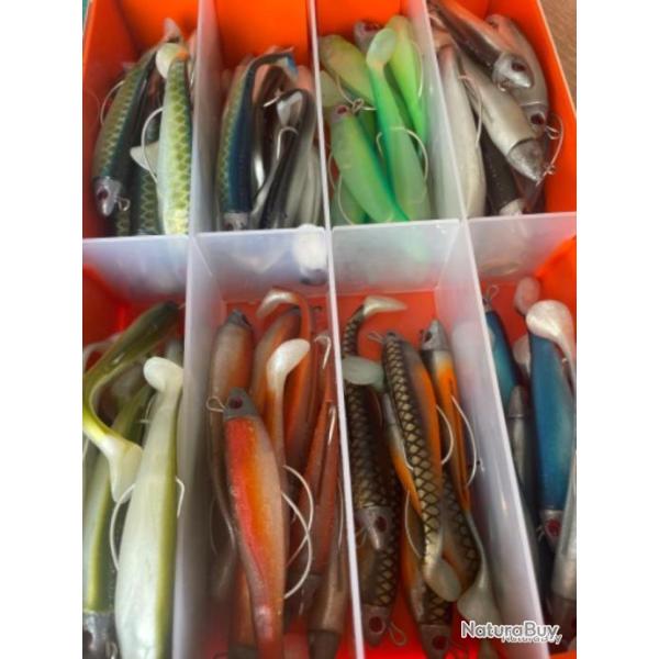 Leurre souple mont� Delalande 7cm 5g swat shad