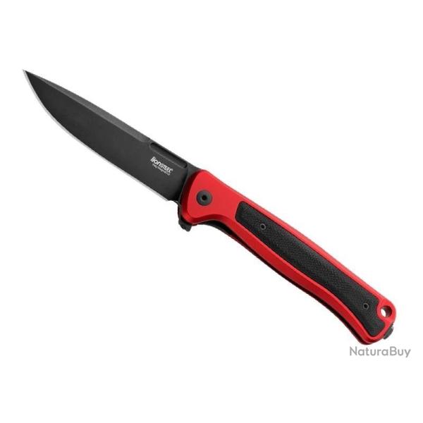 COUTEAU LIONSTEEL SKINNY ALUMINIUM ROUGE/MICARTA NOIR BLACKWASH