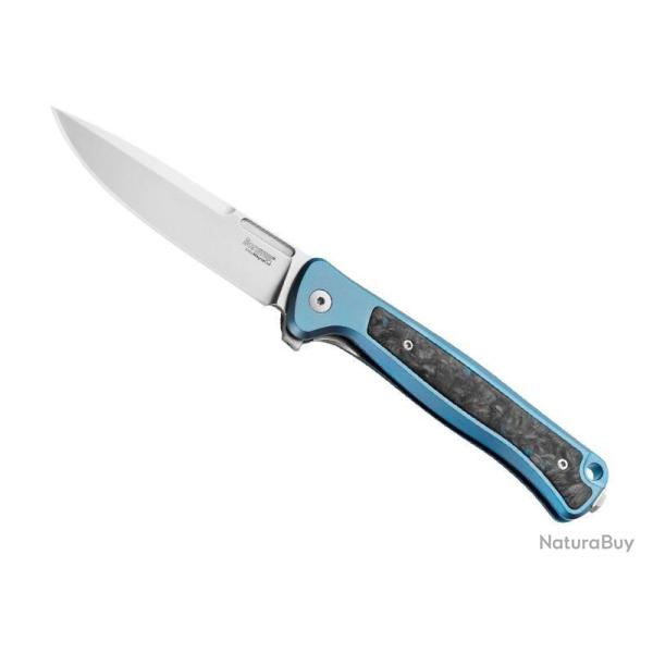 COUTEAU LIONSTEEL SKINNY TITANIUM/FIBRE DE CARBONE BLEU