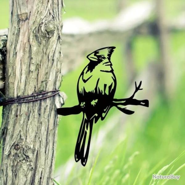 Lot de 3  oiseaux en m�tal pour arbre D�coration jardin ou autres 3 mod�les. A