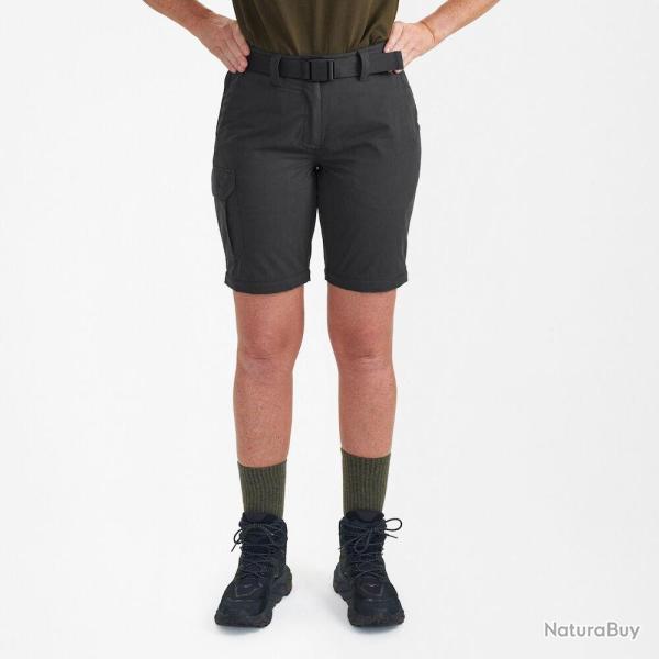 Pantalon d�tachable en short femme gris fonc� DEERHUNTER