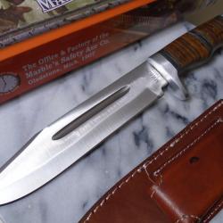 Couteau Bowie Marble's Stacked Leather Manche Cuir Lame Acier Inox Etui Cuir MR626