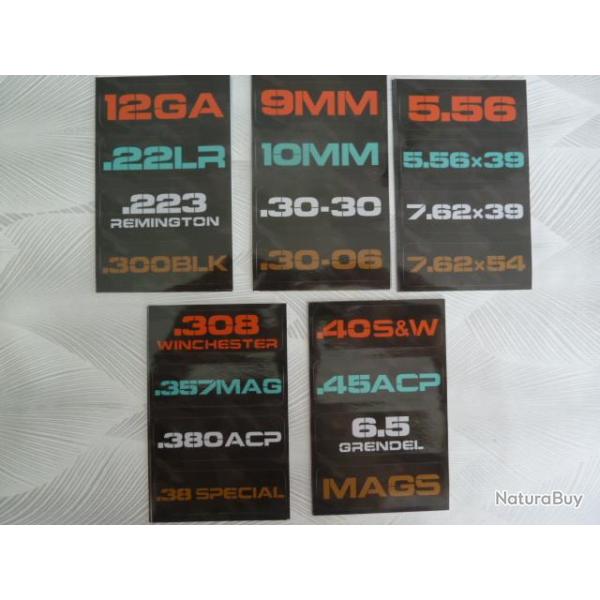 Stickers caisse � munition # couleur # 9 mm