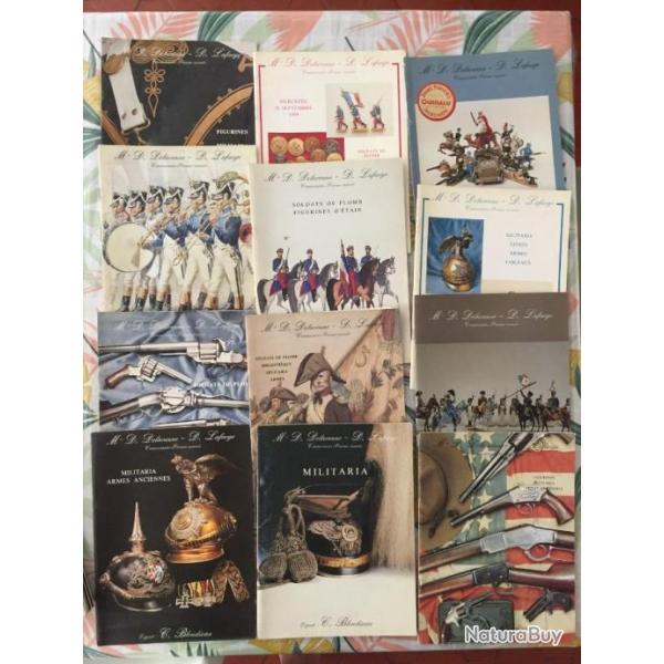 22 catalogues de vente figurines armes militaria voir photos