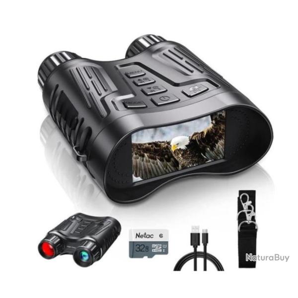 Jumelles Vision Nocturne Vision Nocturne Infrarouge Rechargeable 3000mah Num�rique video 4K avec son
