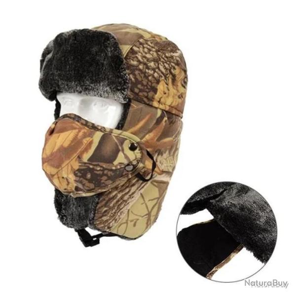 CAGOULE DE CHASSE CAMOUFLAGE CHAPKA POLAIRE + COUPE VENT D�TACHABLE COULEUR TAN - LIVRAISON GRATUITE