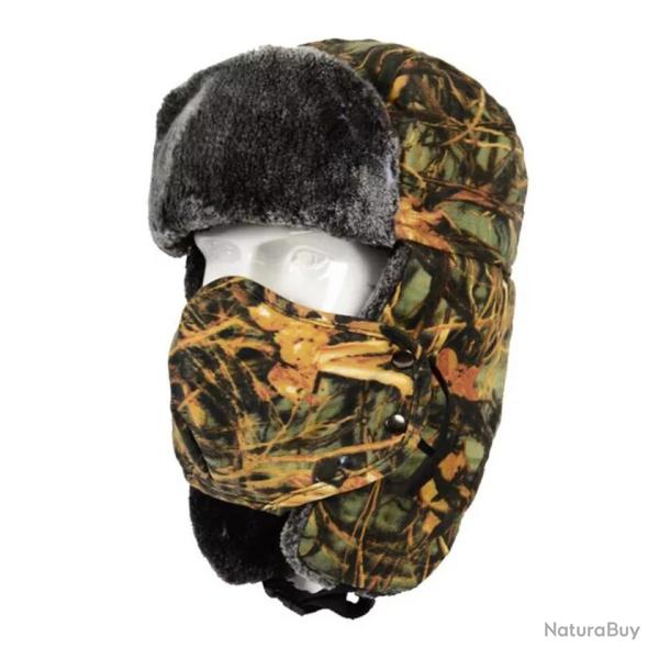 CAGOULE DE CHASSE CAMOUFLAGE CHAPKA POLAIRE + COUPE VENT D�TACHABLE WOODLAND - LIVRAISON GRATUITE