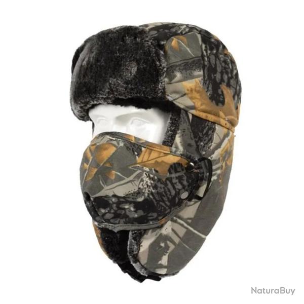 CAGOULE DE CHASSE CAMOUFLAGE CHAPKA POLAIRE + COUPE VENT D�TACHABLE GRISE - LIVRAISON GRATUITE