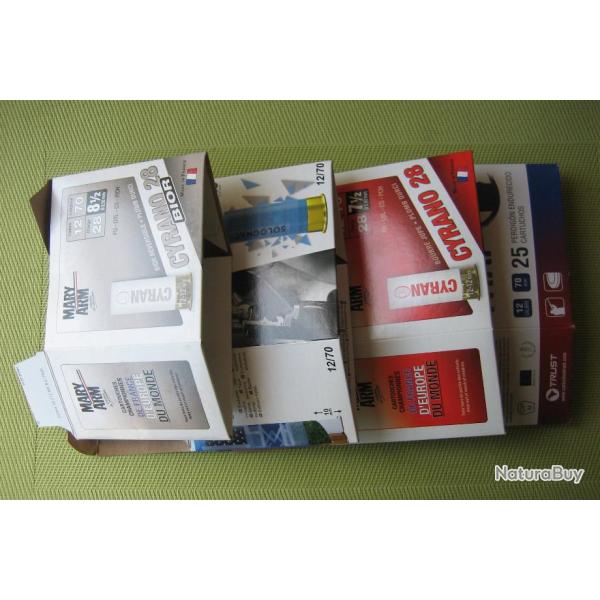 Baisse  de  prix...  Lot  de  25  boites  vides  pour  cartouches  cal  12