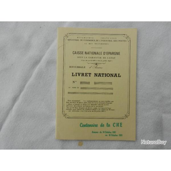 livret souvenir philat�lique centenaire de la caisse national d'�pargne Amiens 1981