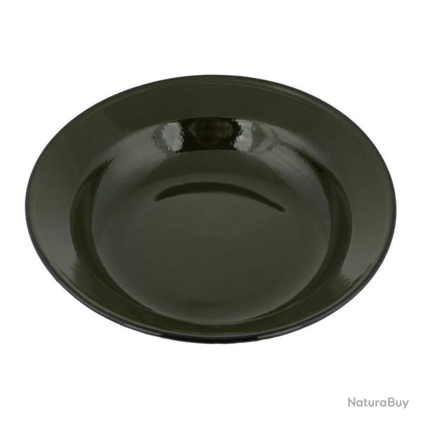 Assiette �maill�e verte