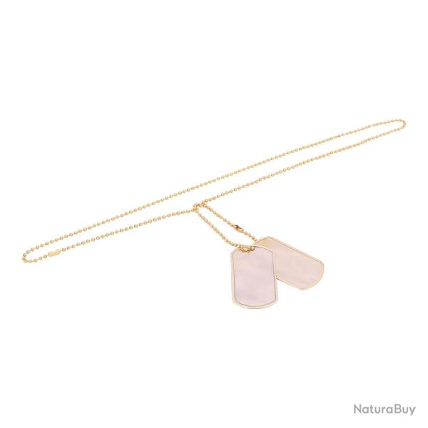 Dog tag militaire US personnalisables en m�tal (couleur Or)