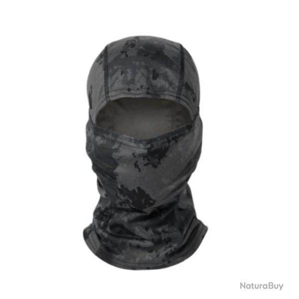 Noir et gris - Cagoule, tour de cou, cache-cou, masque integral - Camouflage, aff�t, chasse, airsoft
