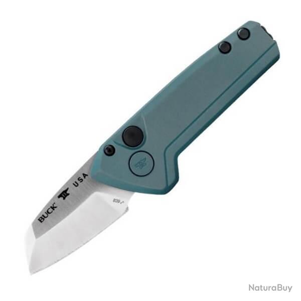 0839.BLS Couteau automatique Buck mini Deploy Bleu Wharncliffe