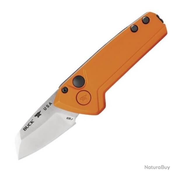 0839.ORS Couteau automatique Buck mini Deploy Orange Wharncliffe