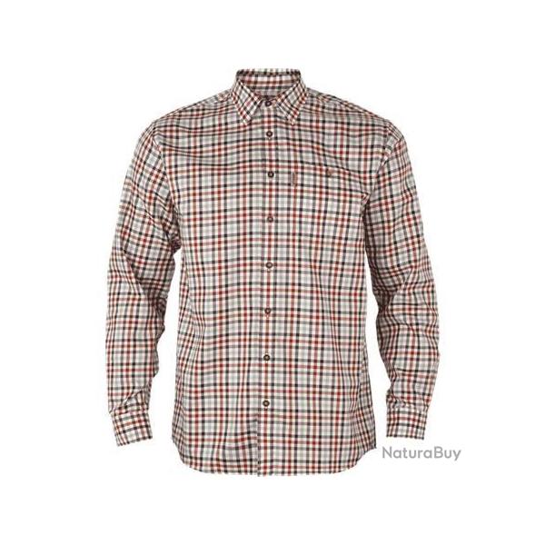 CHEMISE MANCHES LONGUES HOMME HARKILA MILFORD - ROUGE/BLANC Chemise Manches Longues Homme Harkila