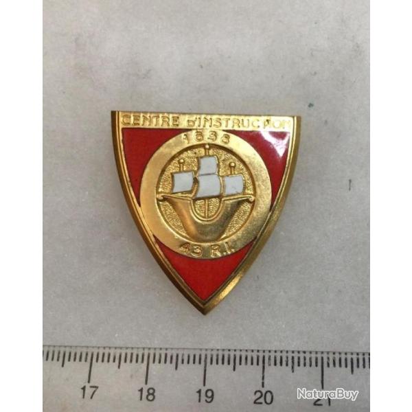 FRANCE INFANTERIE - Insigne 43� R.I. R�giment d'Infanterie, Centre Instruction