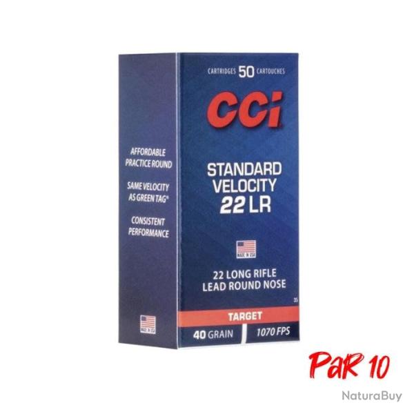 Balles CCI Standard Velocity - Cal. 22LR - Boite de 500 - 22LR / Par 10 / 40