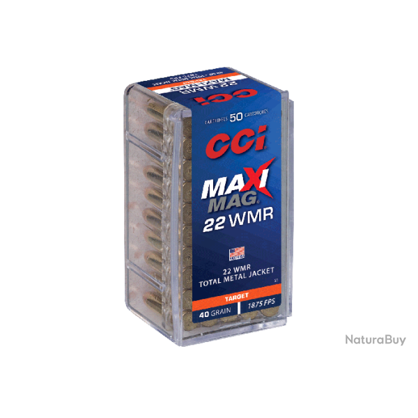 Balles CCI MaxiMag TMJ - Cal. 22 Win Mag - Boite de 50 - Par 1