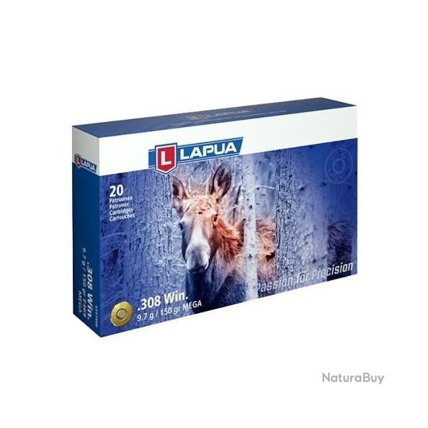 Munitions LAPUA cal.308win mega 150gr 9.7g par 20