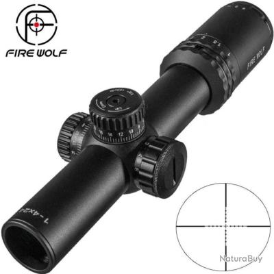 Lunette De Tir Fire Wolf 10-40X56E Rail 11mm *Enchère* Parallaxe Point Rouge Vert Fusil Tactique