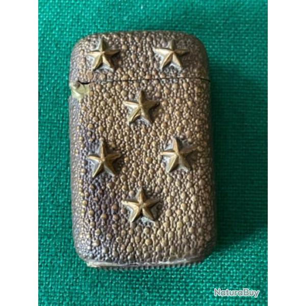 PORTE ALLUMETTES PYROGNE  D OFFICIER  U S  W W 1