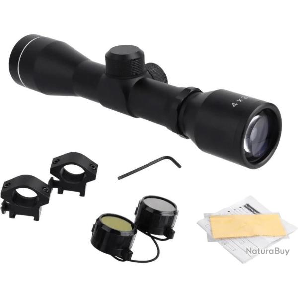 Lunette de vis�e 4X32 r�ticule Duplex Bouchons d'objectif +Anneaux sur Rail Weaver/Picatinny 20mm