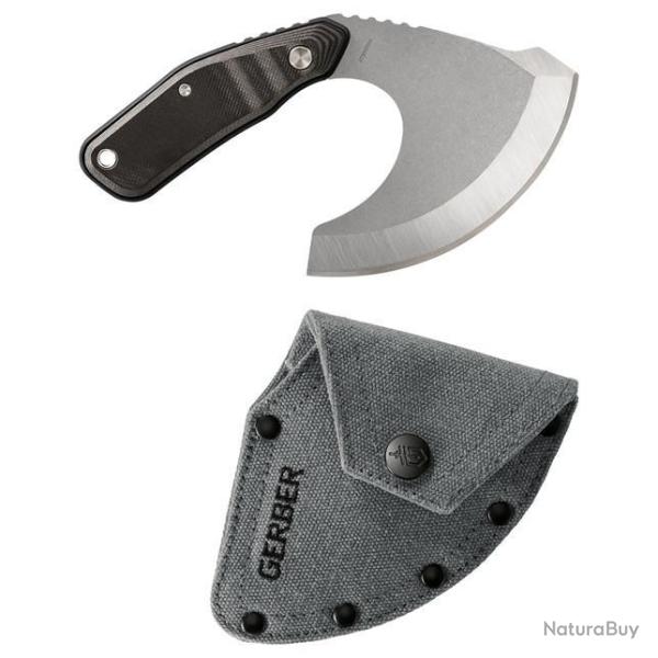 Couteau Gerber Downwind Ulu Gray Lame Acier 7Cr17MoV Manche G10 Etui Canvas G3936