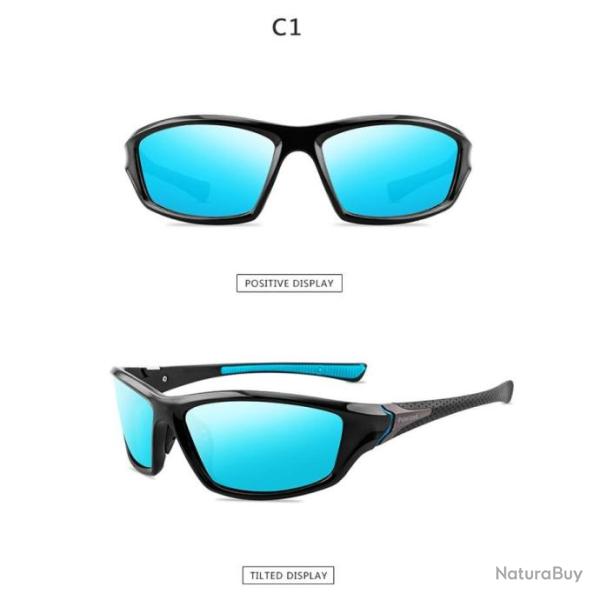 Lunettes de Soleil Polaris�es UV400h Chasse p�che Camping Conduite Sports de Plein Air Blue