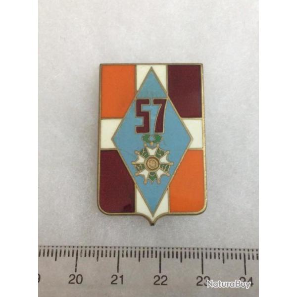 FRANCE INFANTERIE - Insigne 57� R.I. R�giment d'Infanterie losange, �mail Drago
