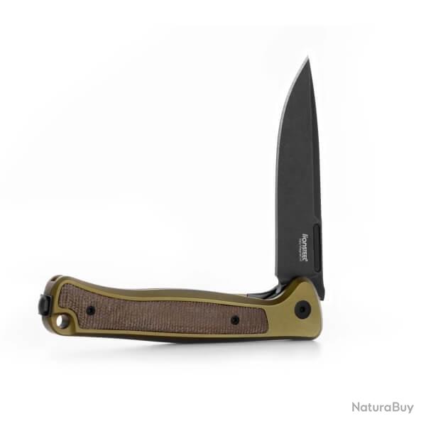 SK01A.GB Couteau pliant Lionsteel "Skinny" aluminium et micarta vert