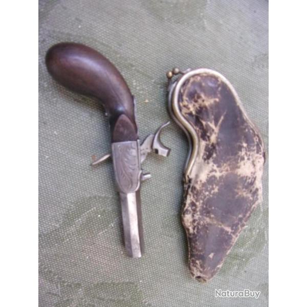 pistolet  percussion  13 cm de long