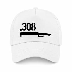 Casquette Arme - Cartouche 308 Winchester - Blanc