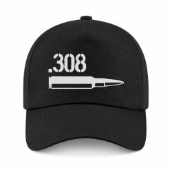 Casquette Arme - Cartouche 308 Winchester - Noir