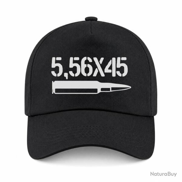 Casquette Arme - Cartouche 5.56�45 - Noir