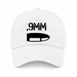 Casquette Arme - Cartouche 9mm - Blanc