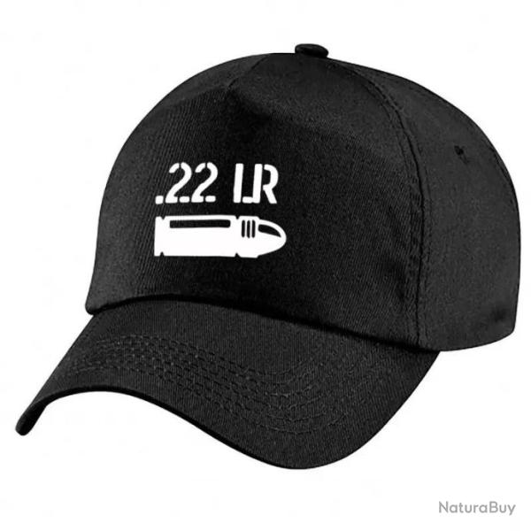 Casquette Tir Sportif -  Arme - Cartouche 22 LR  - Noire