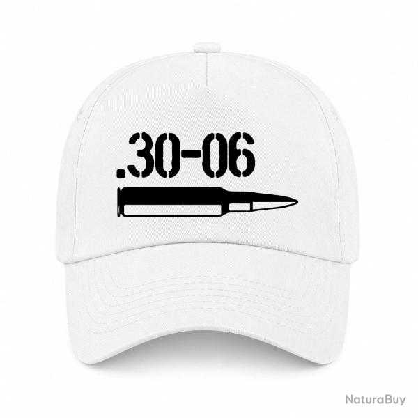 Casquette Arme - Cartouche 30.06 - Blanc