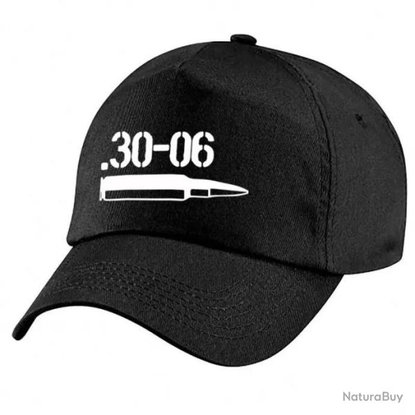 Casquette Tir Sportif -  Arme - Cartouche 30.06  - Noire
