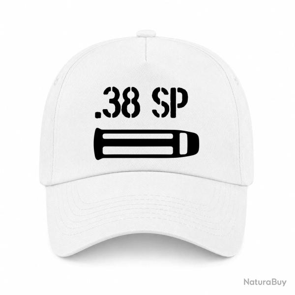 Casquette Arme - Cartouche 38 Special - Blanc