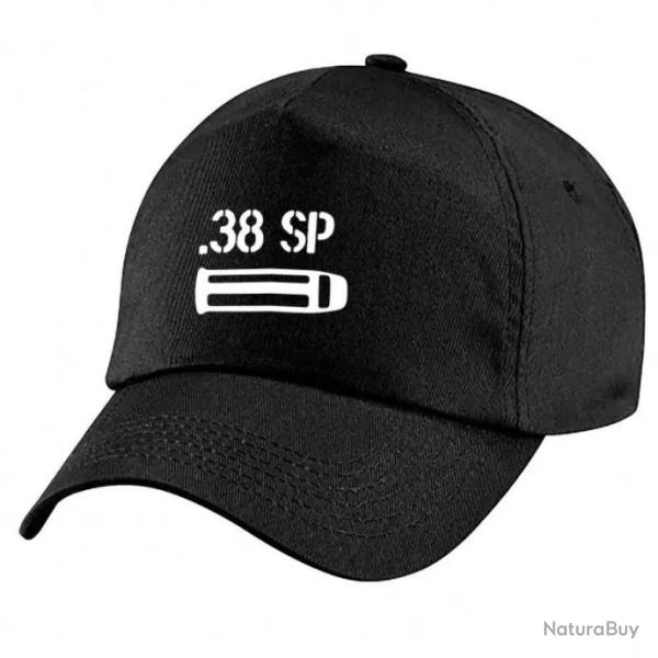 Casquette Tir Sportif -  Arme - Cartouche 38 special - Noire