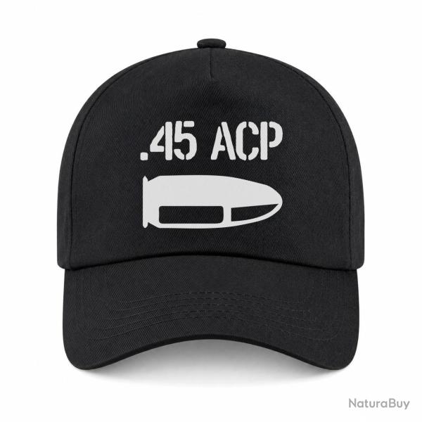 Casquette Arme - Cartouche 45 ACP - Noir