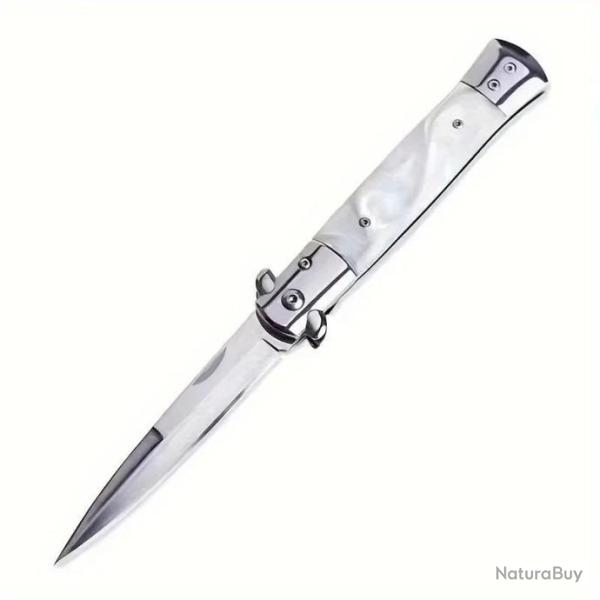 MINI COUTEAU DE POCHE DE SURVIE BLANC