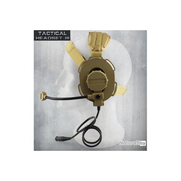 CASQUE AVEC PTT pour le Combat de tir Airsoft Paintball -