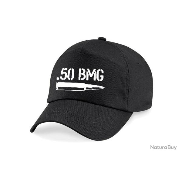 Casquette Tir Sportif -  Arme - Cartouche 50 BMG - Noire